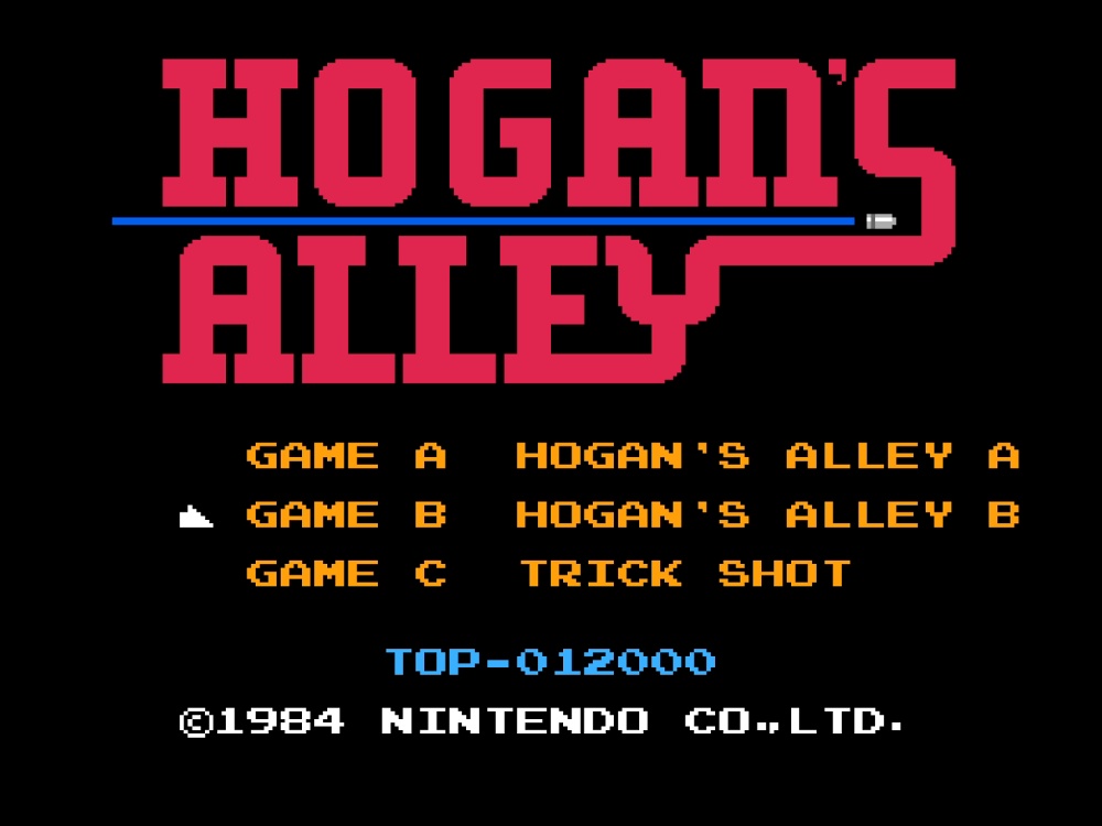 Title Screen of Hogan's Alley for NES